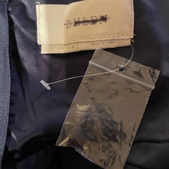 BHLDN Capulet Navy blue chiffon dress size S - Picture 6 of 7